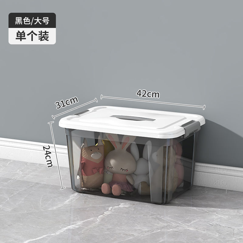 収納ボックス家庭用収納ボックス透明雑物玩具収納ボックス大サイズ服整理ボックス間食プラスチックバスケット|undefined