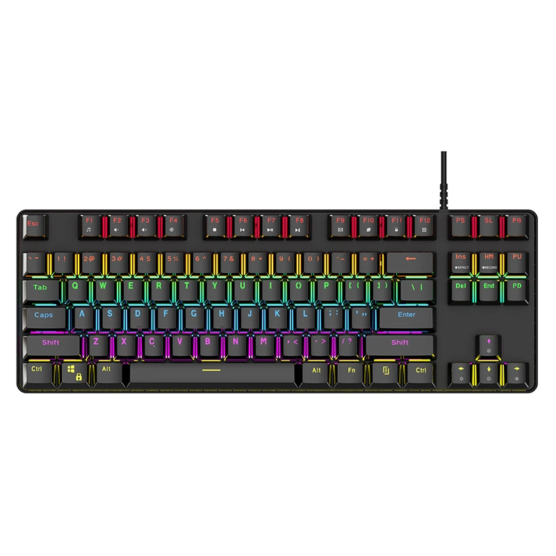 Настоящая механическая клавиатура от производителя, RGB, синие переключатели, пыле- и влагозащита, 104 клавиши, конкурентная металлическая клавиатура