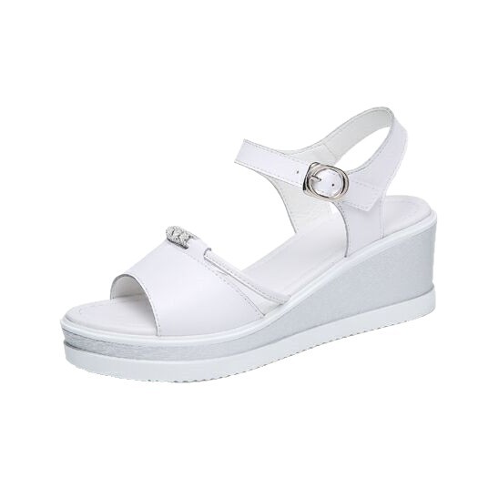 Sandalias de tacones para mujeres 2026 verano nuevos zapatos de mujer con hebilla de tacones altos con sandalias de piel de falda