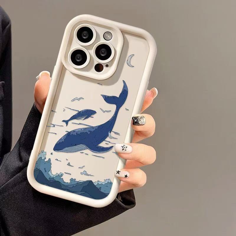 Ballena azul esmeril-blanco-cielo