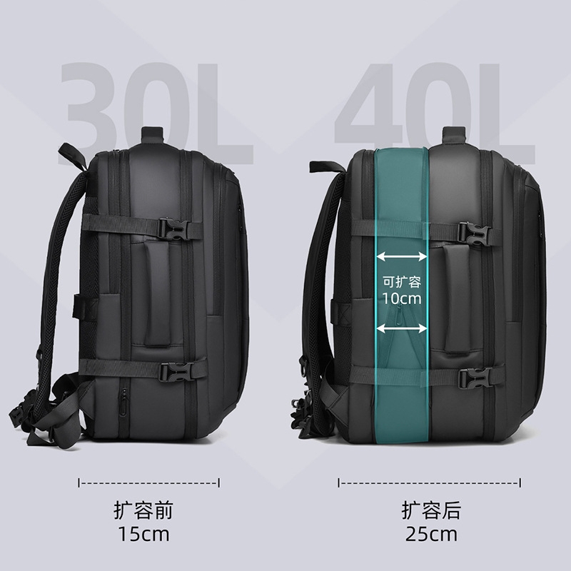 Mochila para hombre de gran capacidad, mochila de viaje para ir al trabajo, con separación de compartimentos secos y húmedos, mochila para hombre para viajes de negocios.