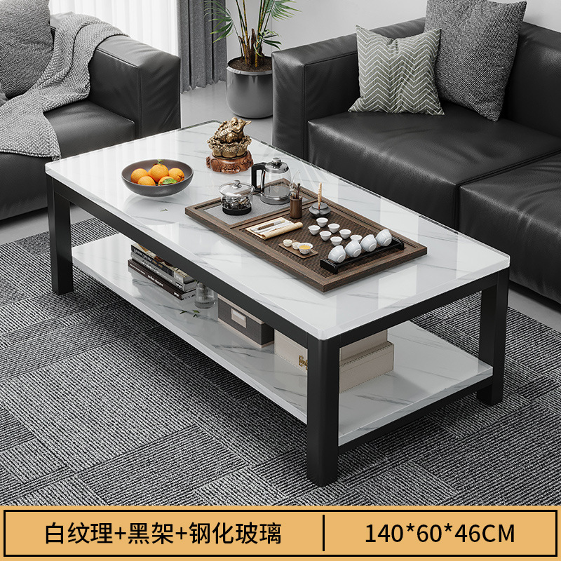 Mesa de té sala de estar doméstica simple simple moderna ligera de lujo pequeña oficina de mesa de té de alquiler de casa de mesa pequeña