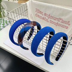 克萊因藍髮飾網紅2022新款春季高級感少女韓國發箍高顱頂洗臉發窟