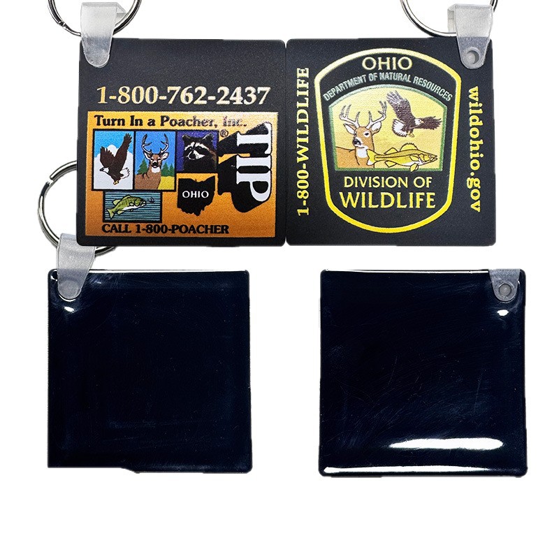 Personalizado PVC blando UV impresión llavero bienestar público impresión en color unilateral y doble cara HD colgante de restauración de altura