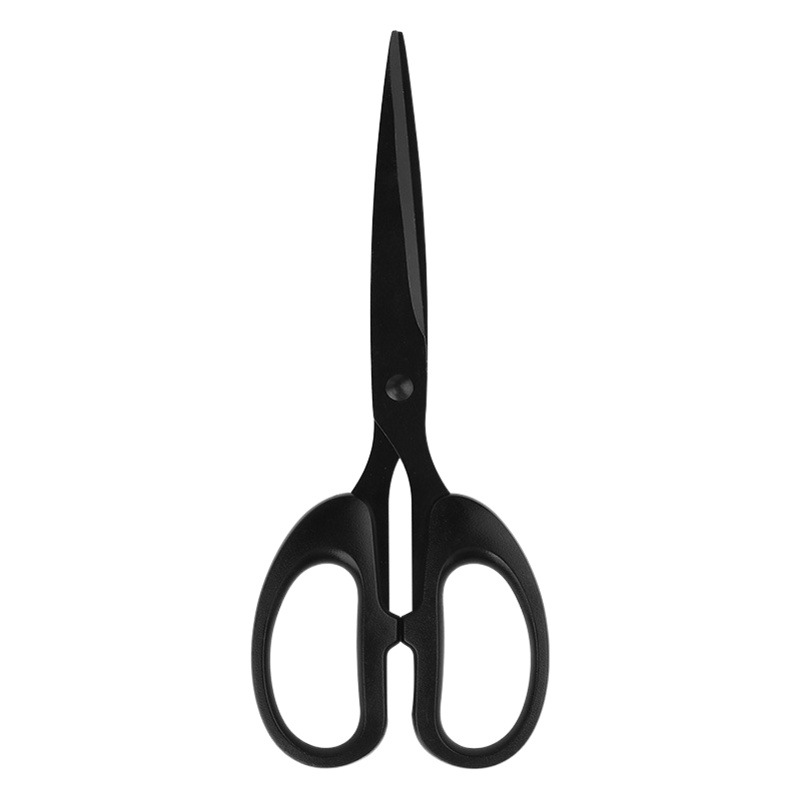 Tijeras DE OFICINA DE ACERO INOXIDABLE Teflon anti-óxido tijeras antiadhesivas tijeras de papel adhesivo flor de la ventana de tela hecha a mano tijeras transparentes Negro