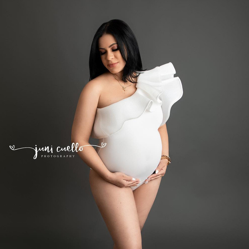 Lotus Leaf Sleeve Pregnant Women's Stretch Pants Pregnant Women's Photography Portrait Sleeveless Pants