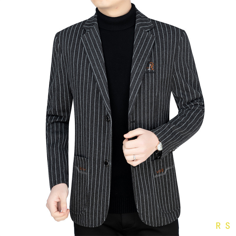 2024年春季新款男装西服休闲商务时尚修身上衣帅气中年青年西装潮