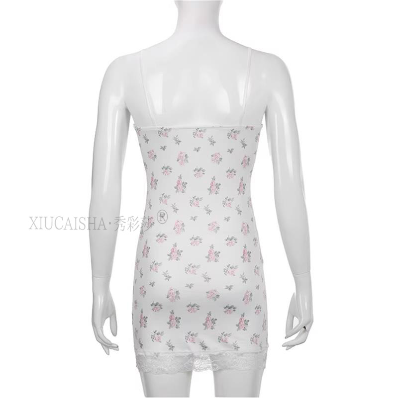 Contrast Lace Babydoll Nightdress with Chest Pad and Panty Set — detail image 14