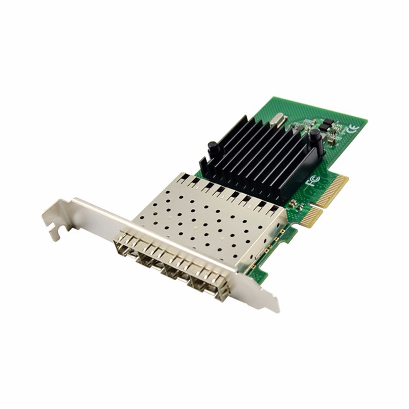 Pci-E I350 X4 Four-Port Gigabit Ethernet Server Adapter Fiber Optic Network Card Nhi350Am4