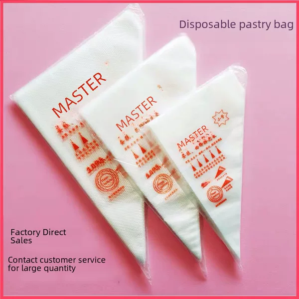 Decorating Bag Thickeneded Disposable Household Squeezing Cream Cookie Cake Decorating Bag Baking Tool Set 100 Pieces