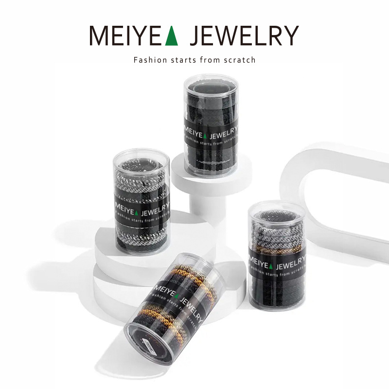 [15 팩] 높은 탄성 포니 테일 헤어 링을 가진 테니스 여신은 헤어 로프 포니 테일 헤어 간단한 헤어 로프를 해치지 않습니다.