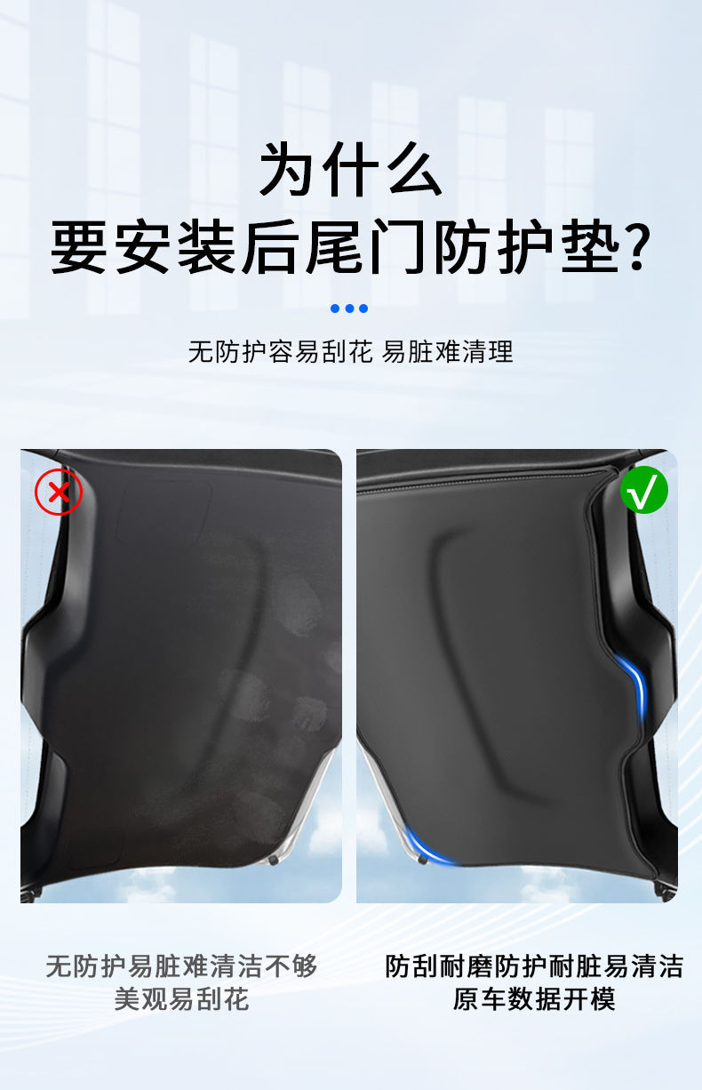 Suitable for Lynk & Co 06Emp Car Modification and Decoration Supplies Tailgate Protective Pad Trunk Anti-Kick Pad Tail Anti-Slip Protection