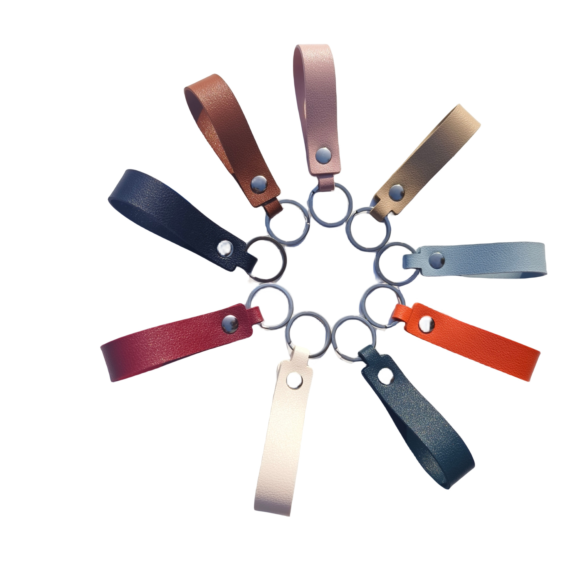 Clavera de cuero de doble cara colgante accesorios accesorios de bolsas accesorios de tendencia simple llavera de automóviles accesorios