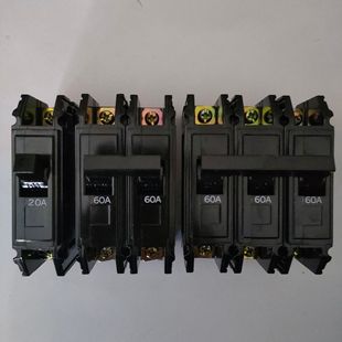 Dz12-60 Old Vintage Black Small Circuit Breaker Bh-S Air Switch 1P 2P 3P 60A 30A 40