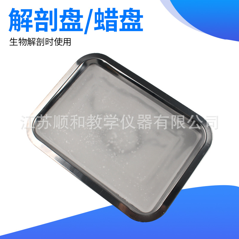 解剖盘蜡盘27003不锈钢解剖盘19*26cm初中生物实验器材教学仪器