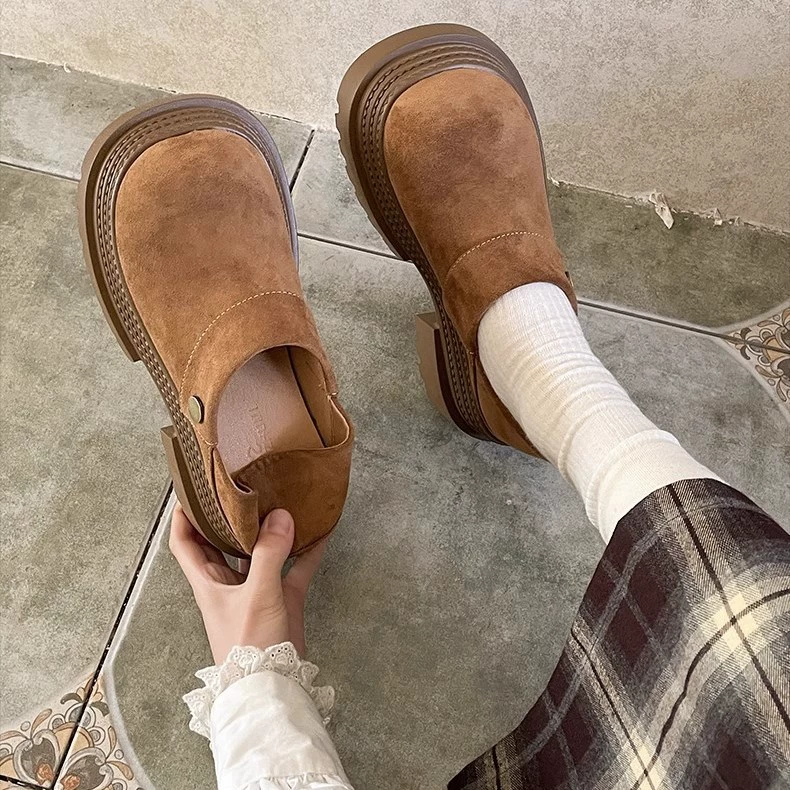 Толстоногие маленькие кожаные туфли Мэри Джейн женские летние 2024 новые французские маленькие ароматные однотонные туфли мягкие кожаные большие размеры женские туфли 41 один 43