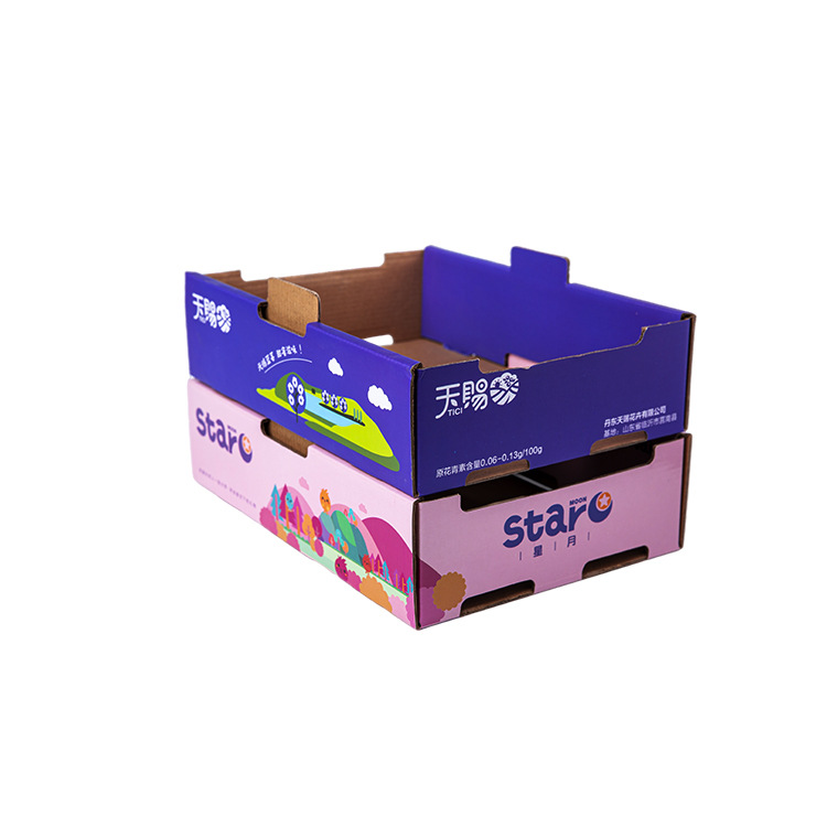 定制葡萄蓝莓水果包装盒定制手提桃子西瓜草莓生鲜蔬菜瓦楞盒纸箱