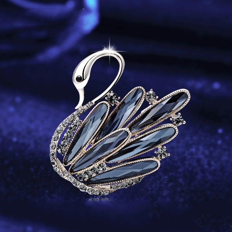 19g Weight Corsage Classification Daily Occasion Alloy Material Swan Pattern Unisex Gender Elegant Style Elegant Pin Swan Alloy Unisex Corsage 5