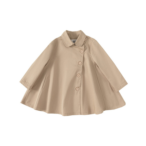 babycity girls spring coat niche windbreaker cloak children's mid-length children's cardigan QY23040