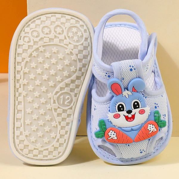 Sandals printed cute rabbit blue tendon bottom