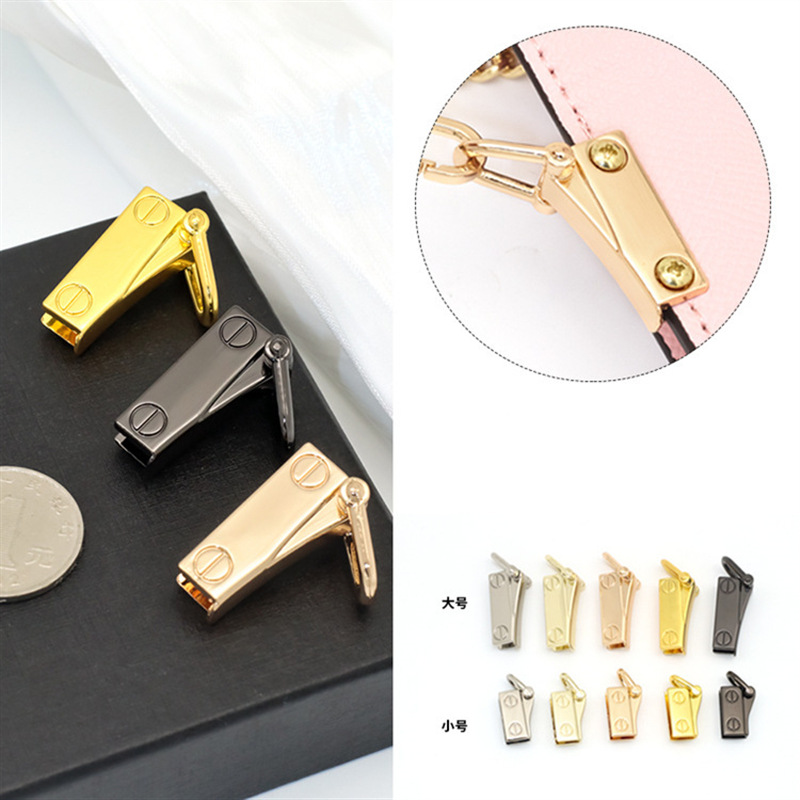 Wallet Handbag Hardware Side Detachable Metal Clip Button Side Screw Hanging Chain Handbag Buckle Accessories