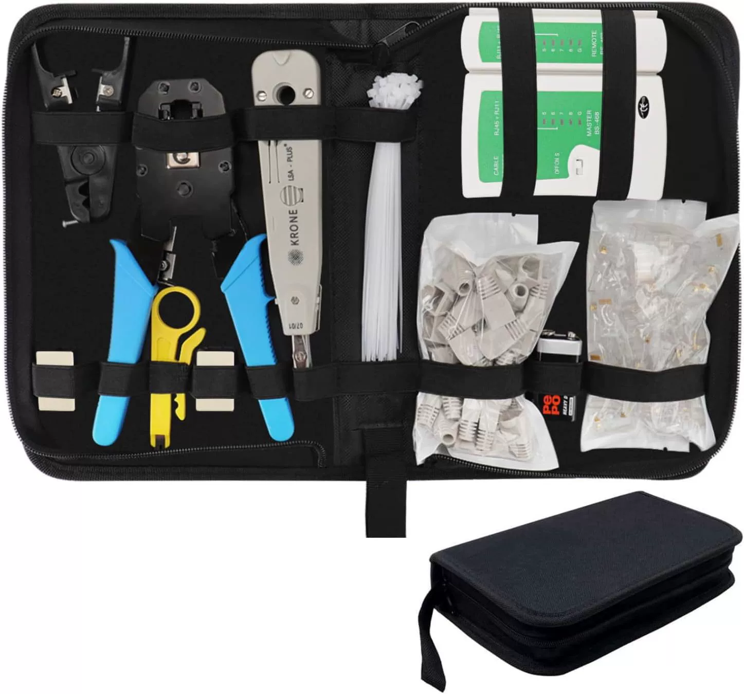 JENABOM 12 в 1 RJ45 RJ12 RJ11 Набор инструментов для обжима CAT5, CAT6