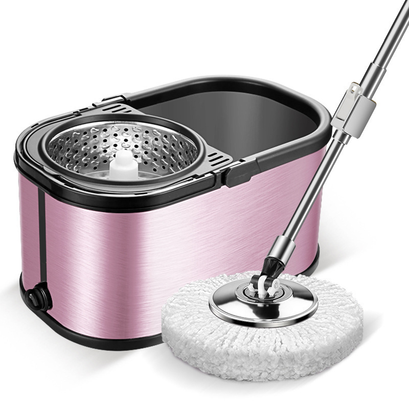 Stainless steel mop wash-free rotating mop lazy mop mop labor-saving dual drive mop mop bucket wholesale Stainless steel mop wash-free rotating mop lazy mop mop labor-saving dual drive mop mop bucket wholesale