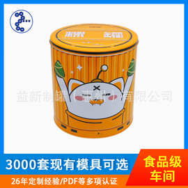 端午节粽子包装盒铁盒定制 糖果饼干马口铁礼盒 大号圆形铁盒收纳