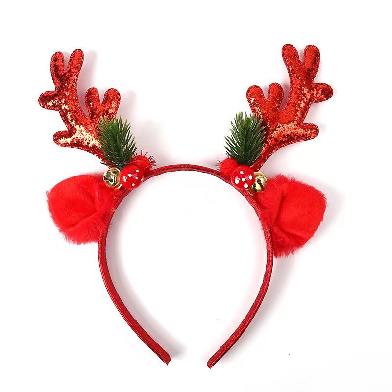 Cartoon Style Cute Christmas Antlers Cloth Hair Band display picture 5