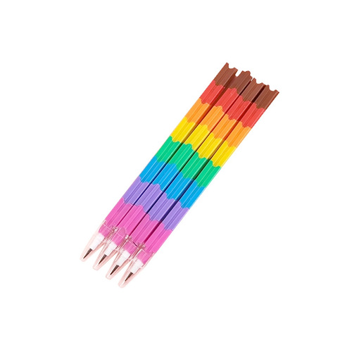 No-sharpening pencil building blocks, rainbow-colored bullet pens, egg pens, primary school students, kindergarten prizes, gifts, children's stationery