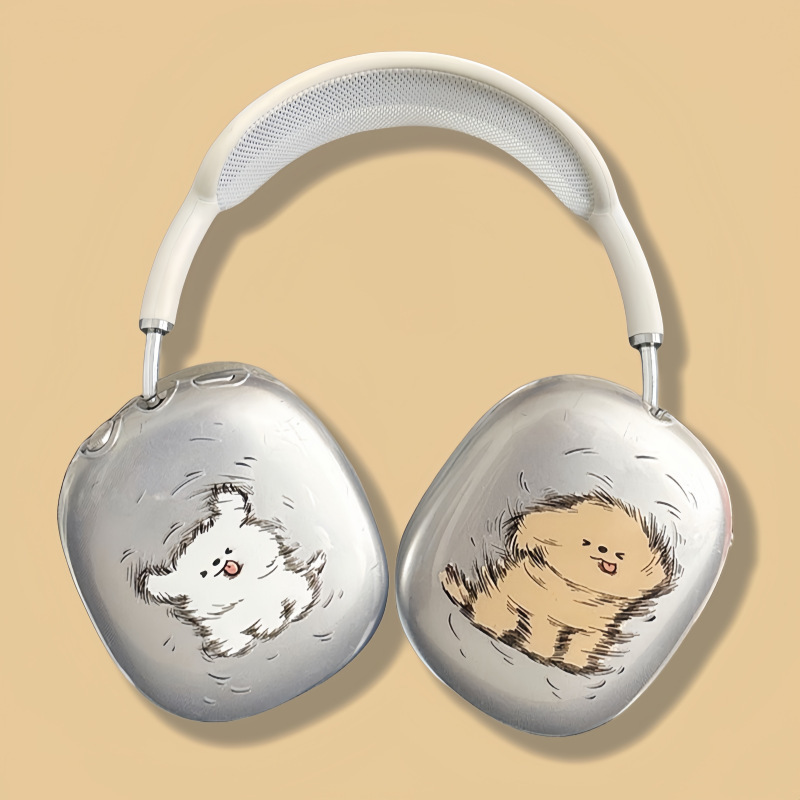 アニメ透明適用アップルAirPods Maxヘッドセットbluetoothヘッドセット保護カバーソフトケースかわいいシンプル|undefined