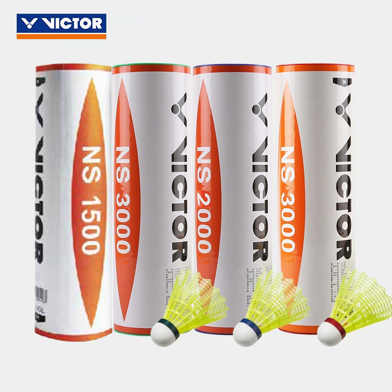 Victor Victor Victory Ns3000/2000 Nylon Ball Durable and Unbreakable Plastic Badminton Windproof 6 Pack