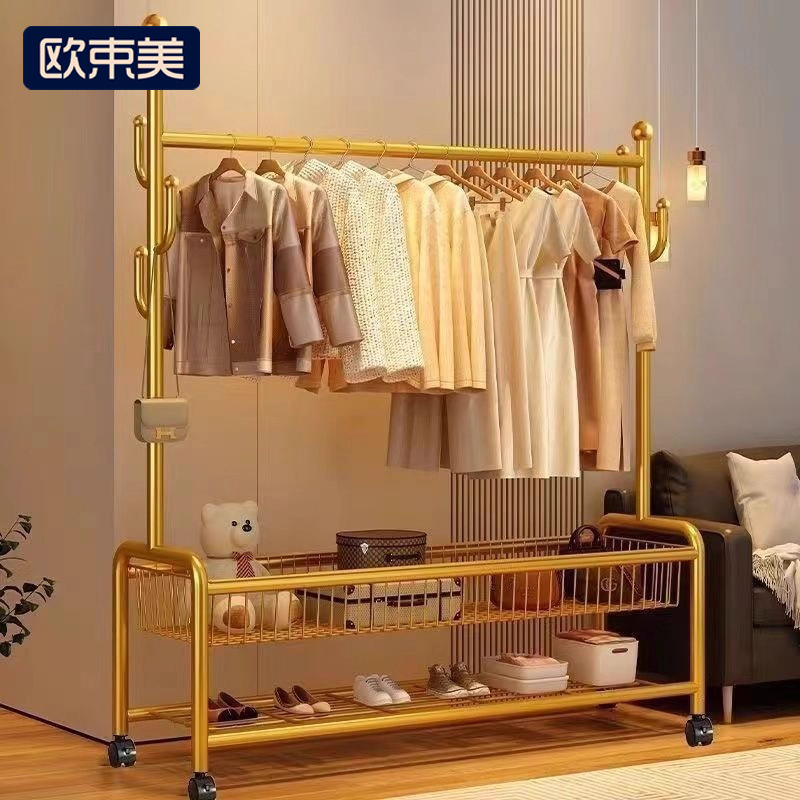Clothes Rack Floor-Standing Bedroom Home Room Clothes Rack Removable Indoor Coat Rack Simple Clothes Drying Rack