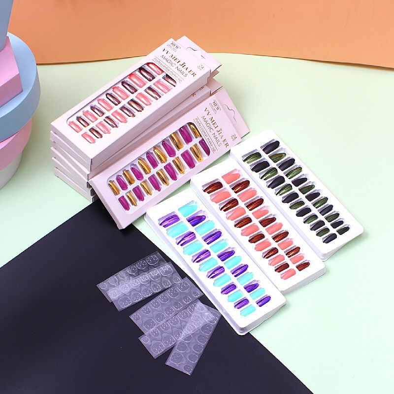 Manufacturer Wholesale Nail Tips, European and American Style Finished Nail Tips, Wearable Nail Stickers, Nail Patches with Free Jelly Glue