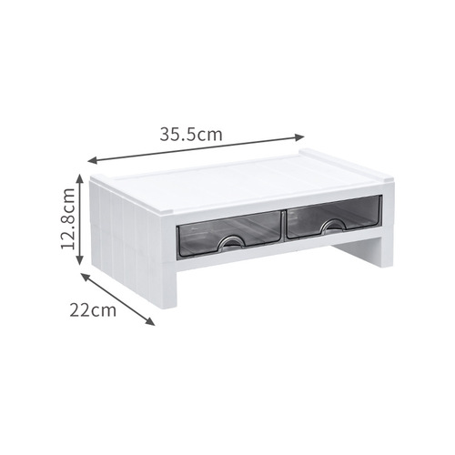 Monitor elevated office desktop computer base bracket desktop keyboard storage padded storage shelf