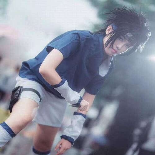 Wholesale Naruto Uzumaki Shippuden Himawari Ninja Mask Cosplay Anime Performance Costume Sasuke Teenager Set