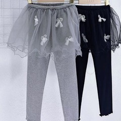 Children's Pants Spring 2024 Trendy New Small and Medium Children's Skirt Pants Two-Piece Outer Wearing Leggings Wholesale