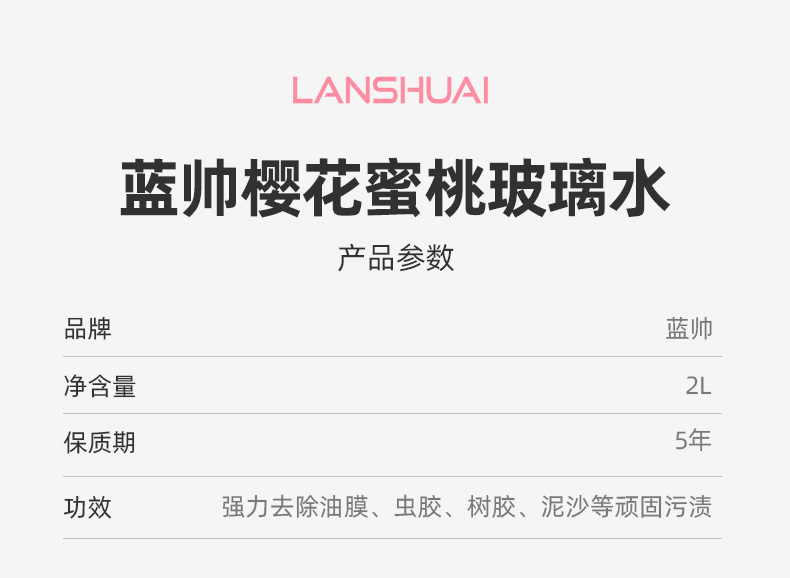 Car windshield cleaner for removing dirt and oil film, insect glue, ethanol, wiper fluid, non-stick water for summer use