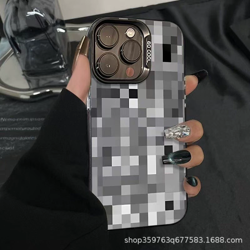 Чехол для телефона (Apple iPhone 7–16 Pro Max) мозаичный рисунок, защитный тонкий