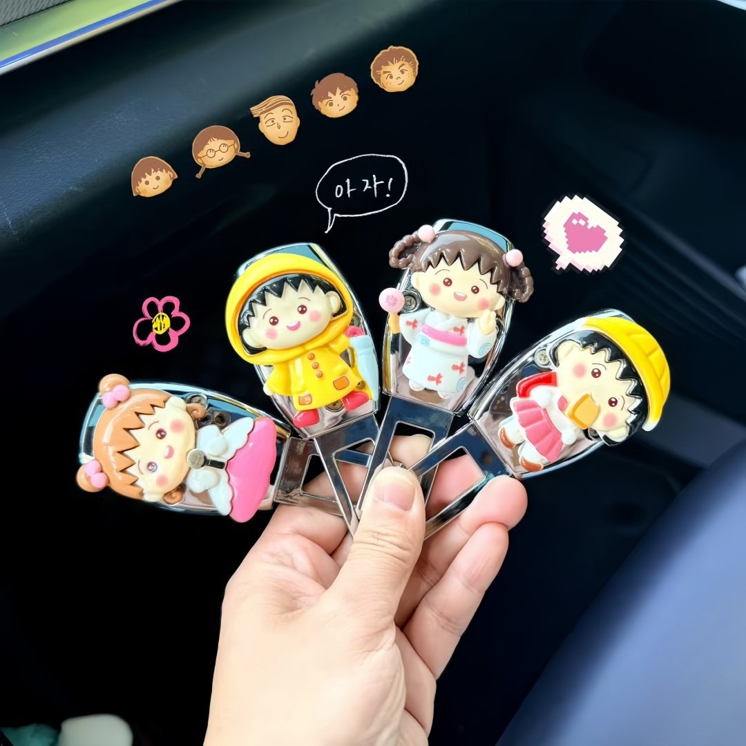 차량용 안전벨트 버클 삽입형 귀여운 캐릭터 장식