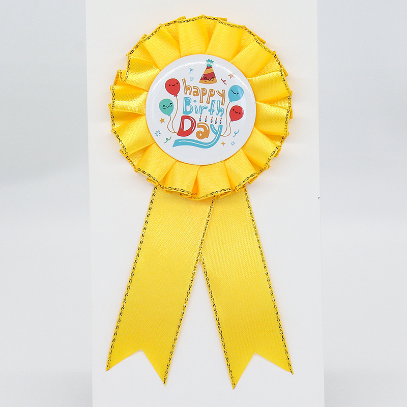 Fabricantes al por mayor cinta insignia festival creativo jardín de infantes flores pectoral insignia de estaño fiesta al por mayor