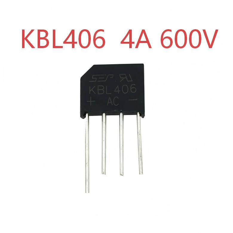 KBL406 直销 SEP桥式整流器 4A 600V 整流桥 扁桥 直插四脚