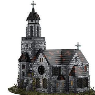 Cross-Border Moc: C9254 Modular Medieval Cathedral with Internal Structure 6561 Particle Count