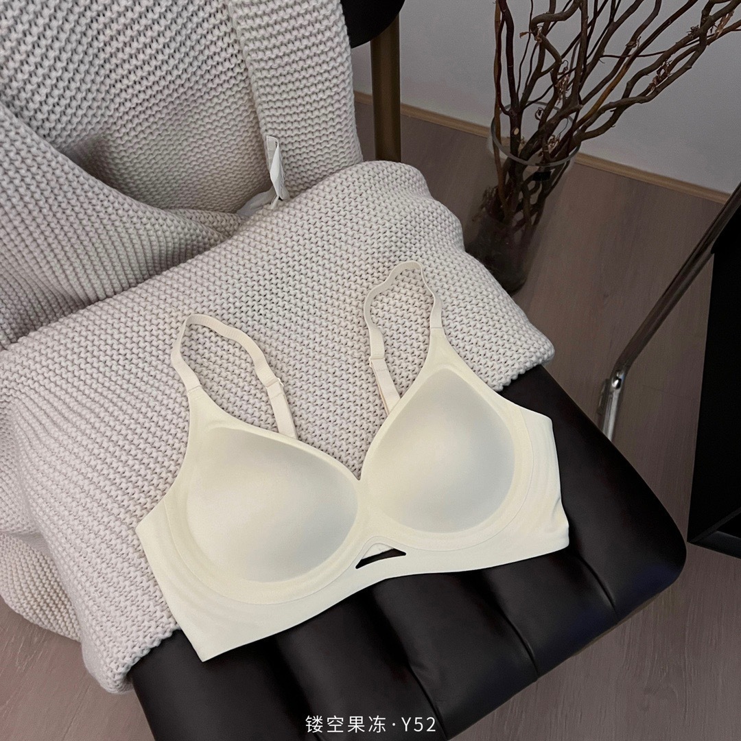 Negro tecnología rodamiento y apoyo una Copa ropa interior suave apoyo verano hueco fino sin fisuras pequeño pecho push up Sujetador deportivo