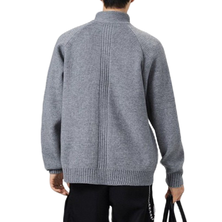 Explosiones transfronterizas de tamaño europeo de tamaño grande suéter medio cremallera camiseta de punto de hombre otoño y invierno explosiones de cuello medio alto fábrica de negocios al por mayor