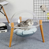 Factory Direct Selling Space Counter Cat West Four Seasons General Transparent Ballo -shaped solid wood summer cat bed delivery round cushion