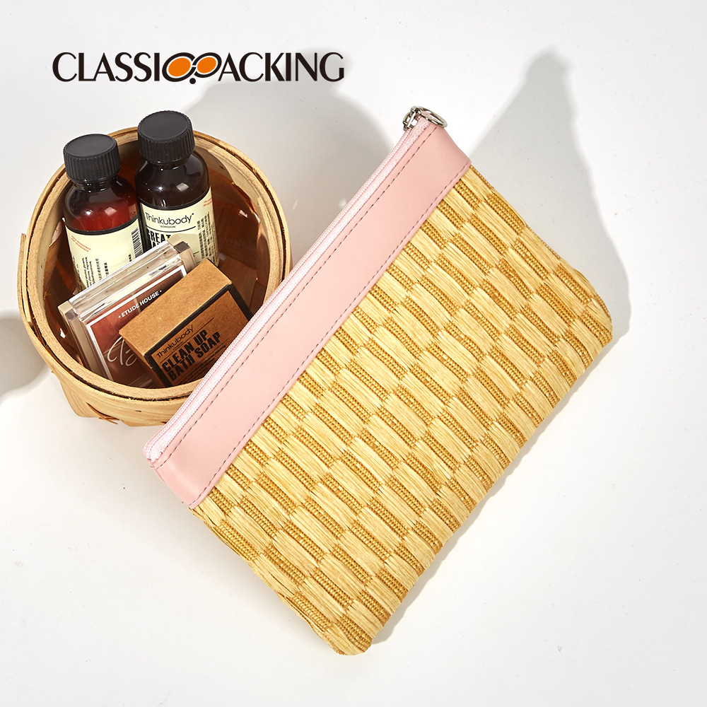 Verano popular bolso tejido a mano de las mujeres japonés simple ins bolsa de almacenamiento bolsa de viaje de gran capacidad de cosméticos