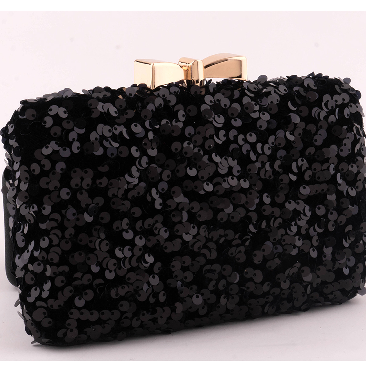 Red Green Black Denim Solid Color Sequins Square Evening Bags display picture 4