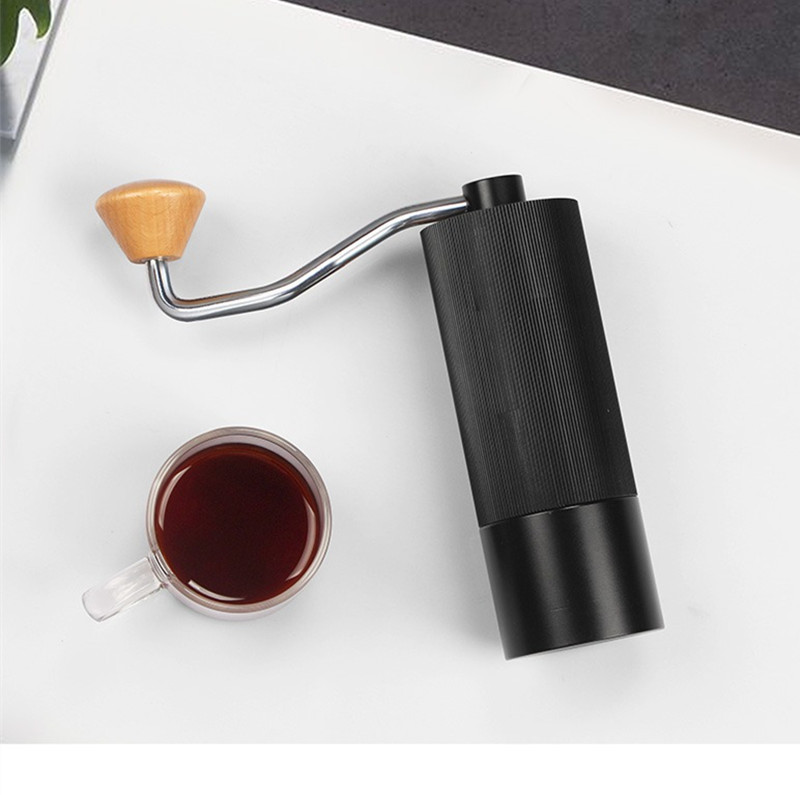 Manivela molinillo de café hogar portátil punzonado manual italiano molinillo de café Corazón de acero inoxidable máquina de café de molienda