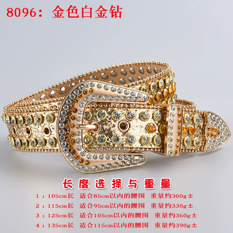 Пояс 3 шт, пояс из акрилового страза в форме diamonds, панк стиль, длины 105–135 см